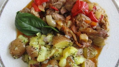 Krkovička ala Lenka, Krkovička se zeleninou