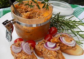 "Rillettes" z pečeného bůčku