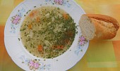 Zeleninová polévka s vajíčkem a nudlemi (Zeleninová polévka s vajíčkem a nudlemi - s  bagetou)