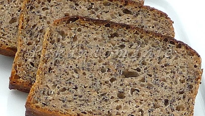 Žitný chleba se záparou a mákem
