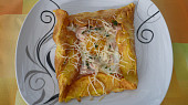 Bretaňské galettes, plněné vejcem, šunkou a sýrem