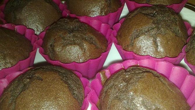 Double čokoládové muffiny