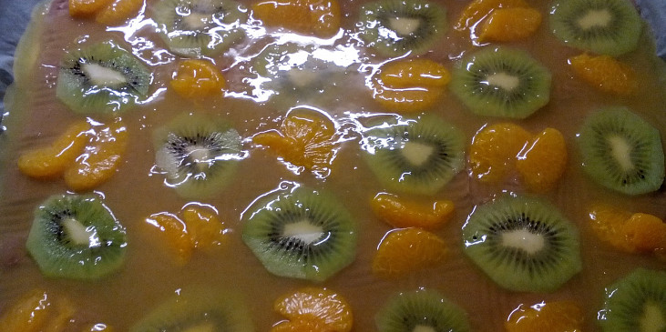 Mandarinkové -(kiwi) kostky (navíc a kiwi :-))