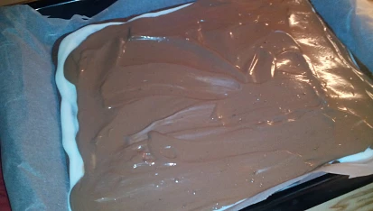 Mandarinkové -(kiwi) kostky, čoko vrstva navíc