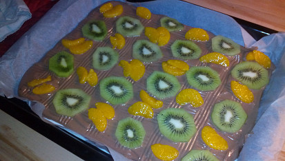 Mandarinkové -(kiwi) kostky