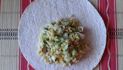 Tortilla plněná kuřecím masem