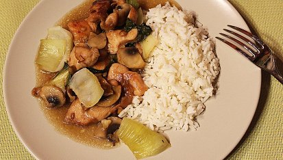 Kuřecí kousky s pak choi, Kuřecí kousky s pak choi