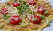 Špagetová omeleta se zeleninou