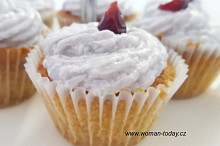 Levandulové cup cakes. Levandulové těsto. Levandulový krém.