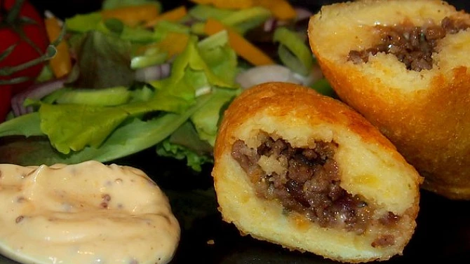 Plněné bramborové krokety
