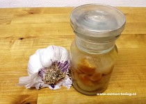 Česnek naložený v oleji a soli