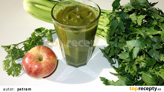 Detoxikační smoothie řapík-koriandr-zázvor-jablko