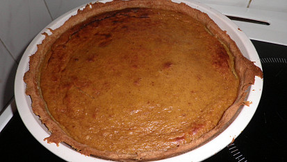 Dýňový koláč (pumpkin pie) s jablky