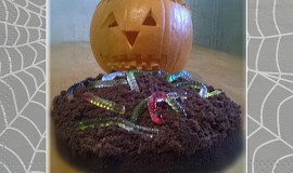Halloweenský čokoládový dort