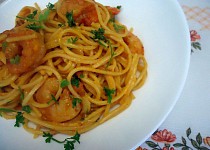 Krevetové špagety