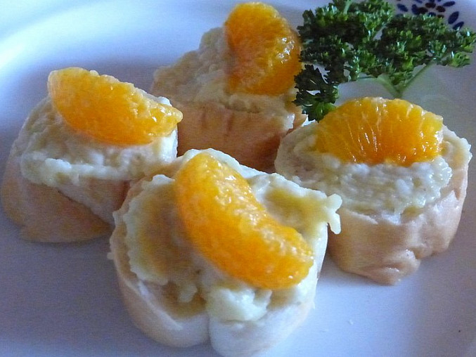 Sýrová pomazánka s mandarinkou