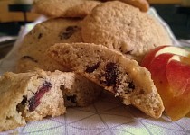 Bezlepkové cookies s vločkami a brusinkami