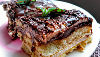 Odlehčené banánové "tiramisu"  (bez cukru, smetany, šlehaček, pomazánkového másla apod.)