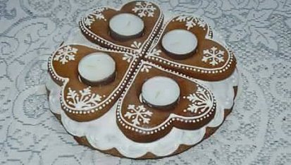Adventní perníkové svícny