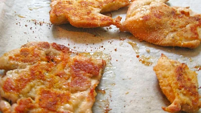 Kuřecí řizky v parmezánové strouhance bez smažení