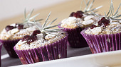 Ovesné muffiny s banánem a čokoládou, Zimní zdobení ovesných muffinů s banánem a čokoládou