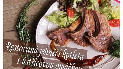 Restované jehněčí kotlety s ústřicovou omáčkou