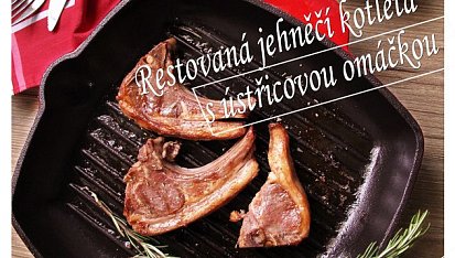 Restované jehněčí kotlety s ústřicovou omáčkou