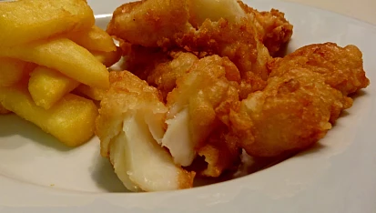 Fish & Chips ze sušené portugalské tresky