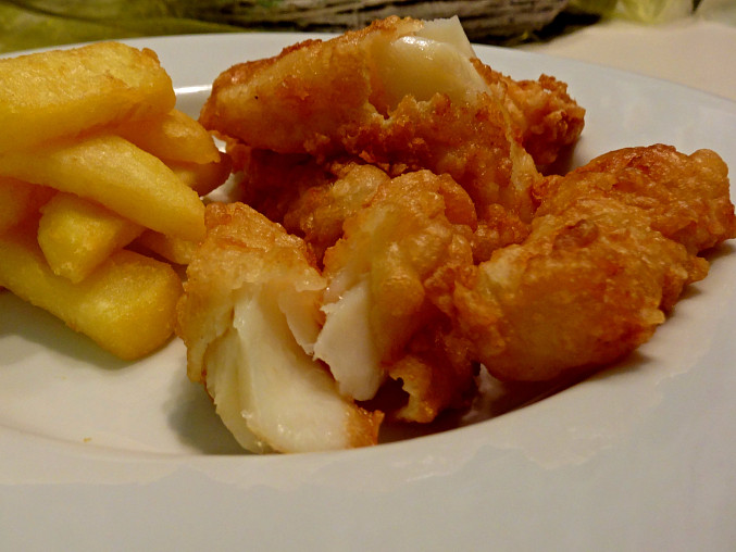 Fish & Chips ze sušené portugalské tresky