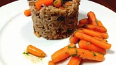 Žampionové rizoto s mrkvičkami na karamelu s chilli
