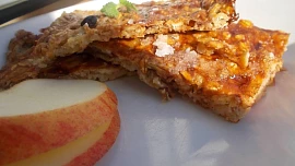 Jablkové müsli řezy s ovesnými vločkami