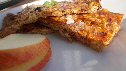 Jablkové müsli řezy s ovesnými vločkami