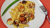 Penne s pikantním salámem a sýrem (Penne s pikantním salámem a sýrem)