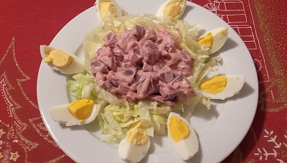 Salát z červené řepy s tofu