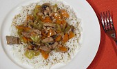 Vepřové nudličky se zeleninou a rýží (Vepřové nudličky se zeleninou a rýží)