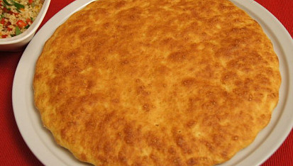 Domažlický bacán – přílohová bramborová placka, Upečený bacán