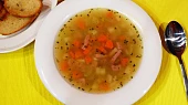Falešná ovarová polévka s kroupami, Falešná ovarová polévka s kroupami