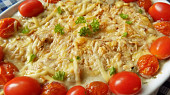 Gnocchi zapečené s žampiony a dvěma druhy sýrů