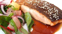 Losos s teriyaki omáčkou