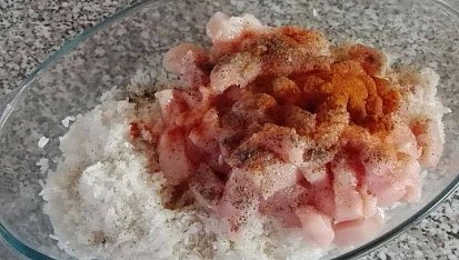 Smetanové rizoto s kuřecím masem zapečené v troubě
