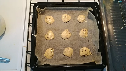 Cookies - sušenky s čokoládou, Před pečením