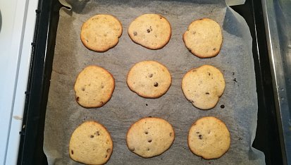 Cookies - sušenky s čokoládou, Po upečení