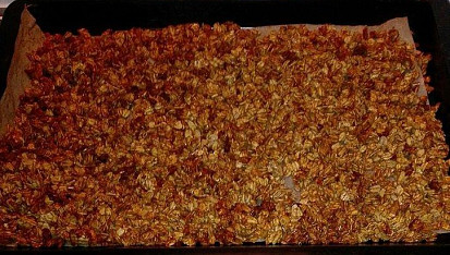 Domácí zapečené müsli, Po upečení