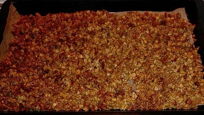 Domácí zapečené müsli, Po upečení