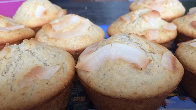 Kokosové muffiny "Raffaello"