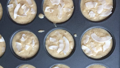 Kokosové muffiny "Raffaello"