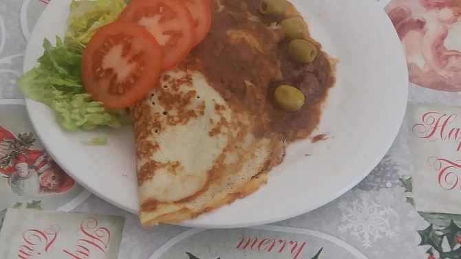 Palačinky plněné kuřecím - rychlovka, Plnene palačinky- kuřecím