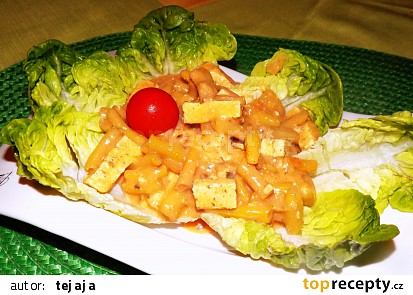 Tofu na smetaně s fazolkami