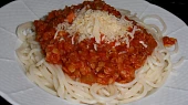 Vege boloňská omáčka z čočky, Vege boloňská omáčka z červené čočky.