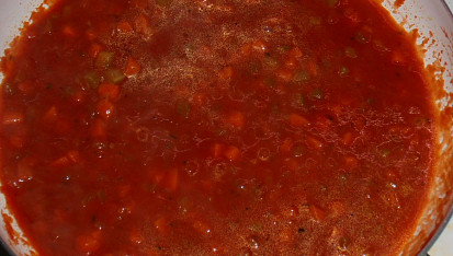 Vege boloňská omáčka z čočky, Osmažená zelenina.